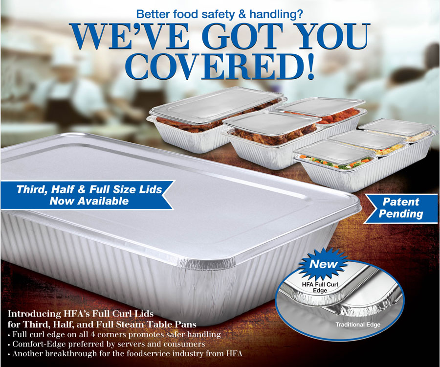 Third, Half, and Full Size Full Curl Lids by HFA for better safety and easy handling